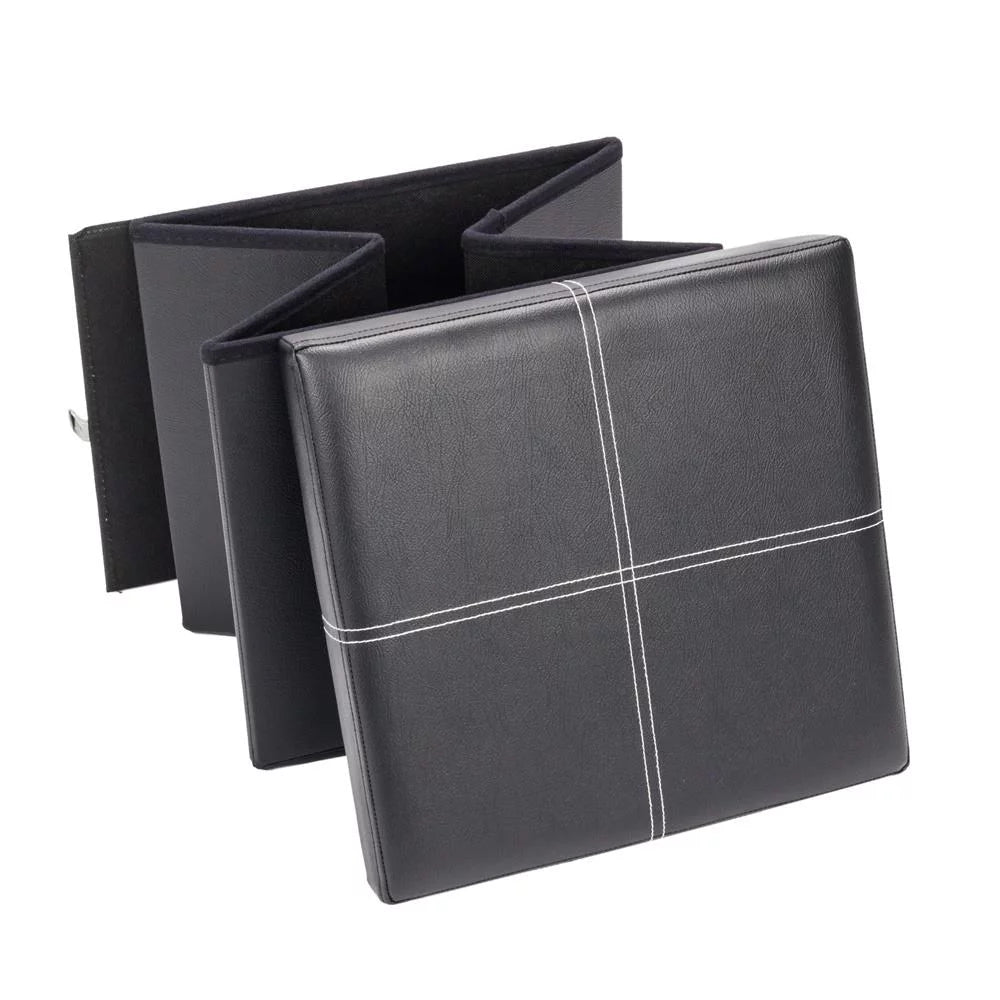 Black Folding Storage Ottoman Y440
