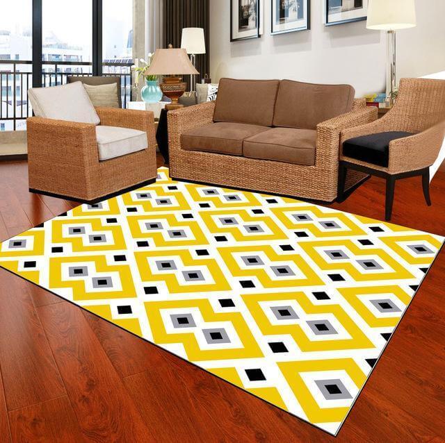 Yellow Living Room Carpet S305292