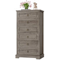 White 6 Drawer Tall Wood Dresser W472185