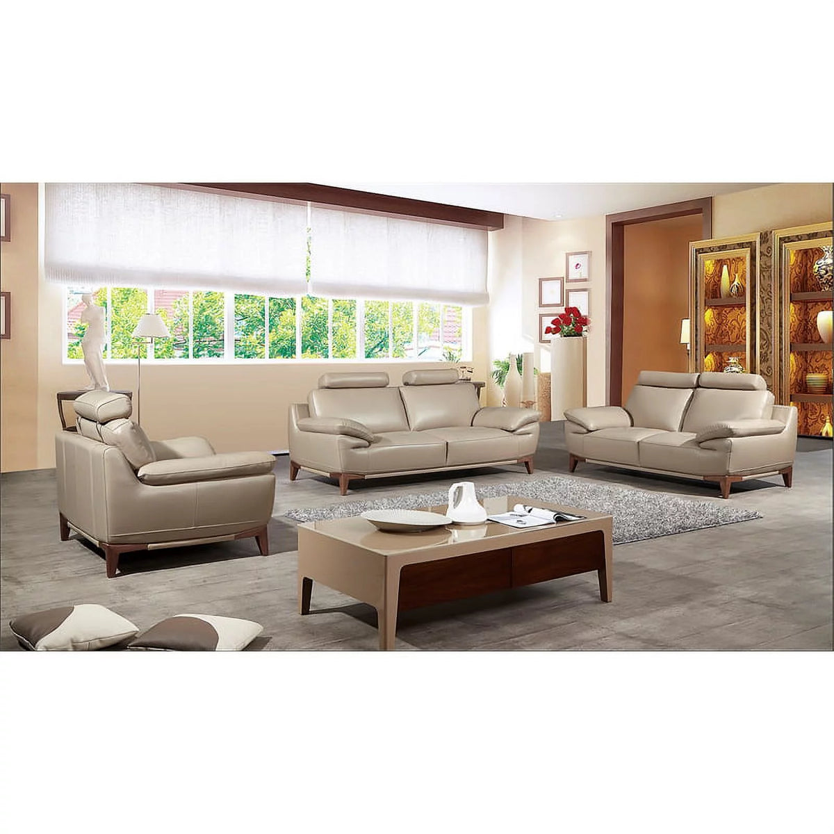 Tan Italian Full Leather Chair I946112