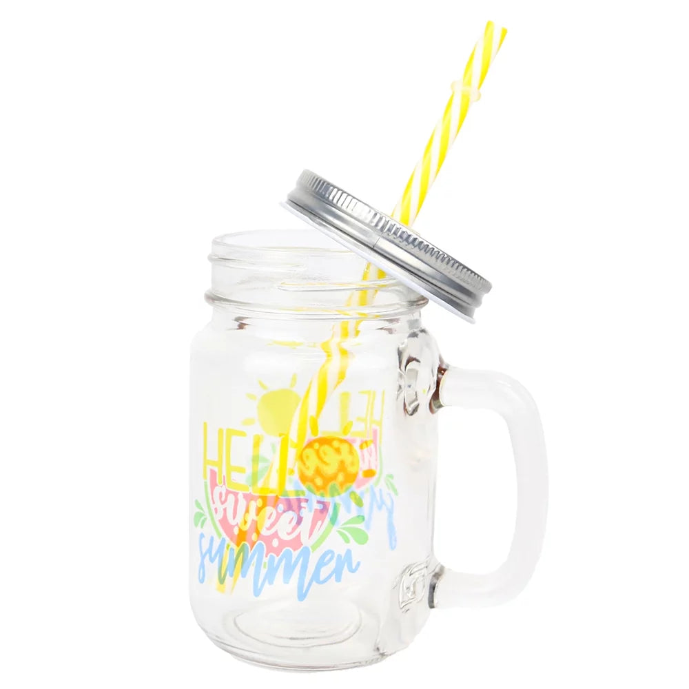 48 Pack 12oz Glass Tumbler with Handle J307