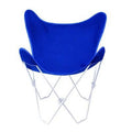 35" Outdoor Patio Butterfly Chair with Royal Blue Cotton Fabric W9768