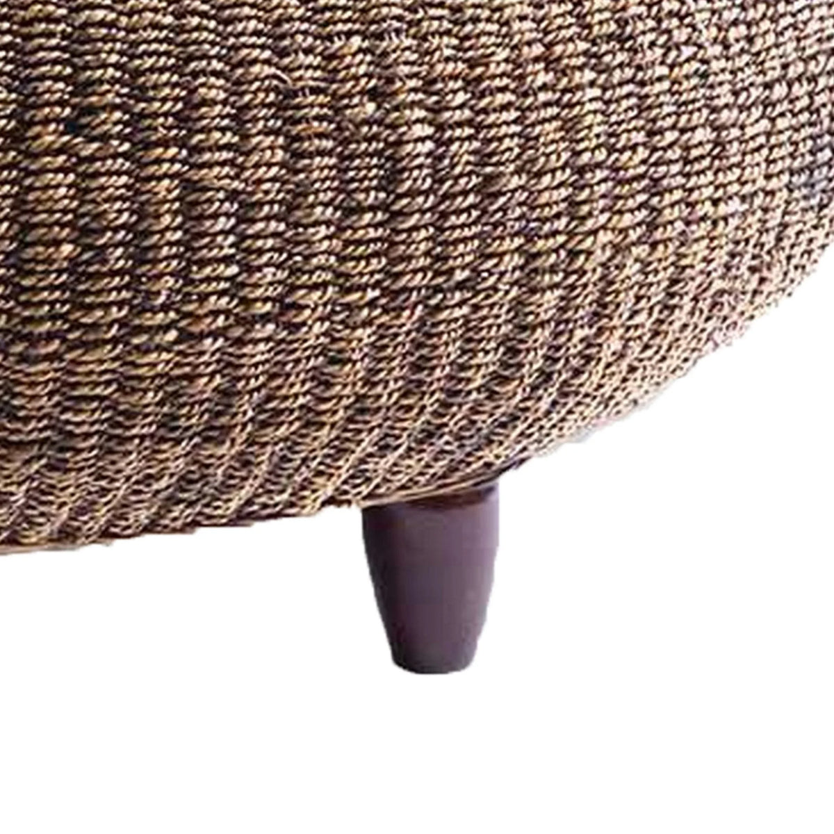 Round Table with Wicker Woven Hardwood Frame Y537559
