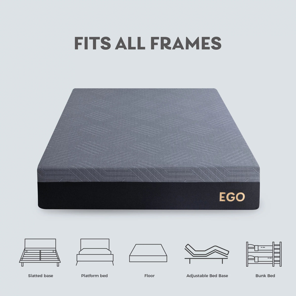 Black 10 inch Gel Memory Foam Twin Mattress P882
