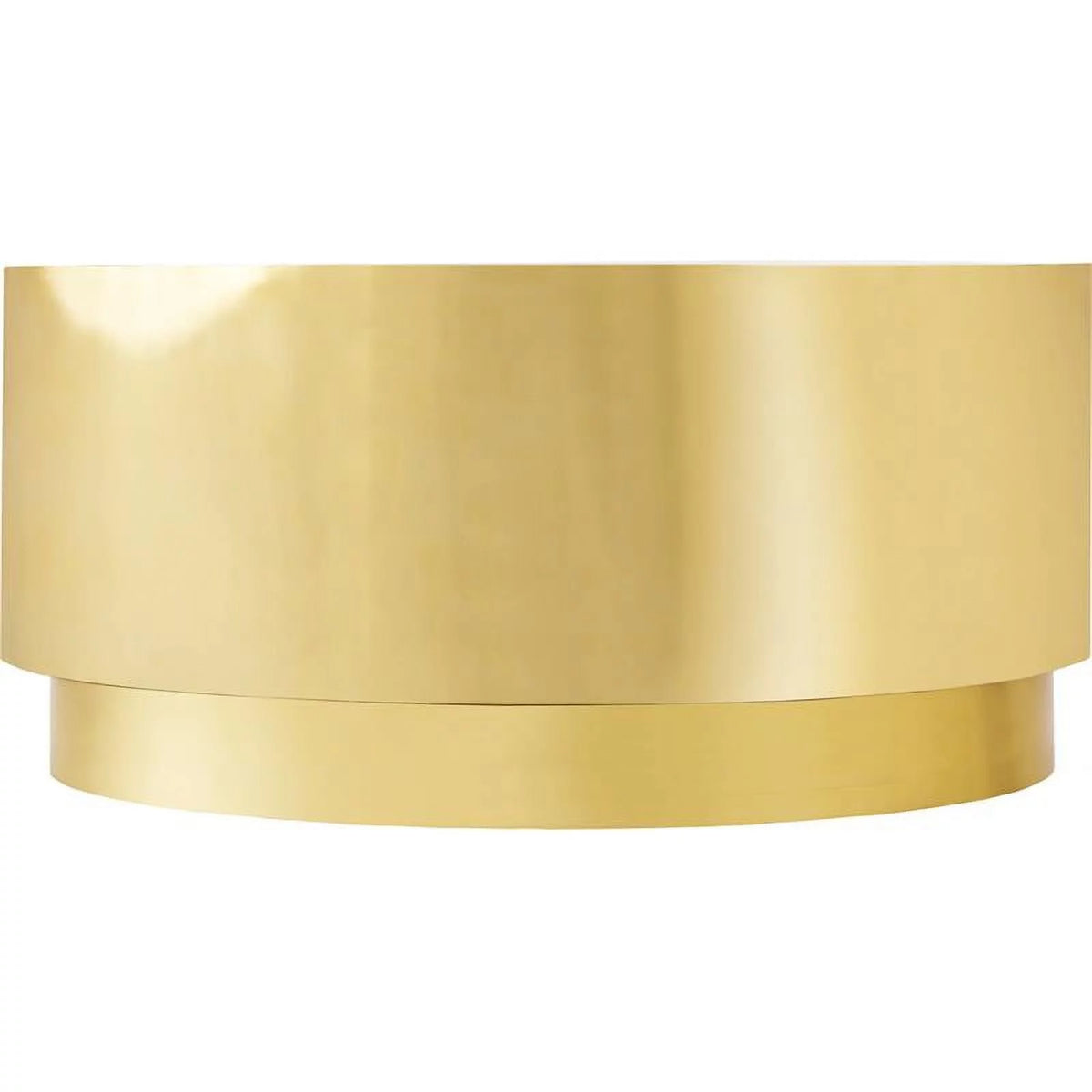 Gold Stainless Steel Drum Coffee Table Z169