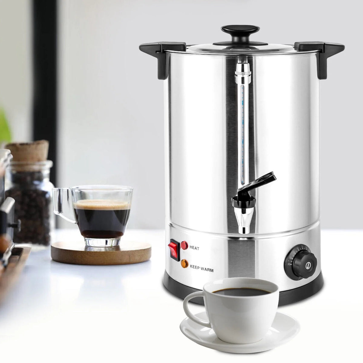 Commercial Grade Stainless Steel 12L Coffee Urn C6269
