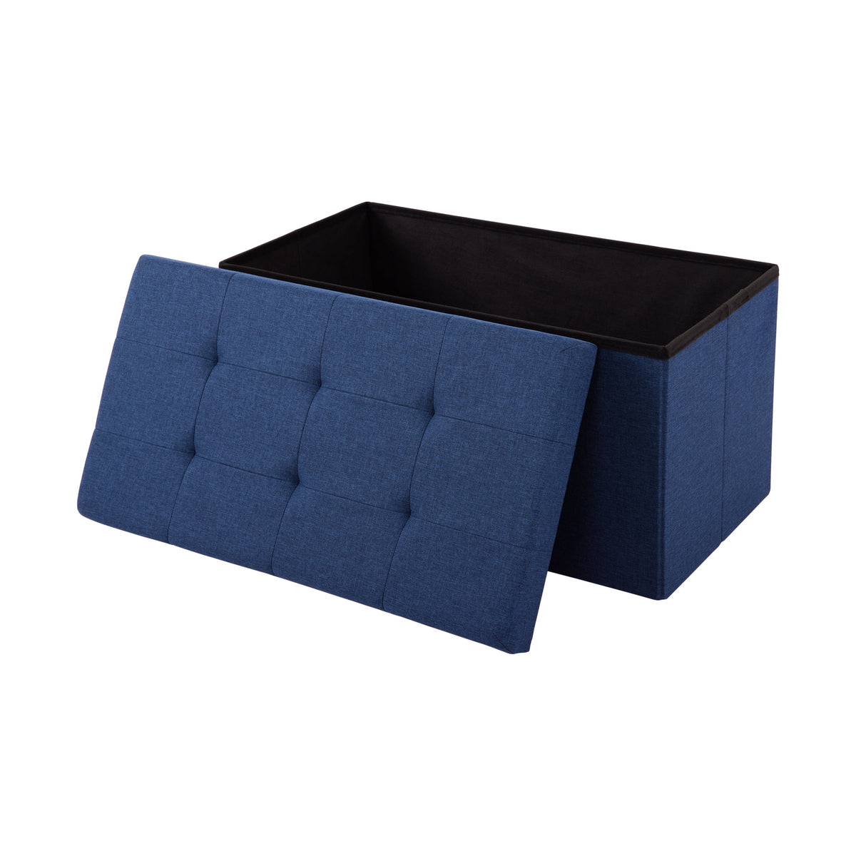 Cushioned Fabric Storage Ottoman Bench Z926481