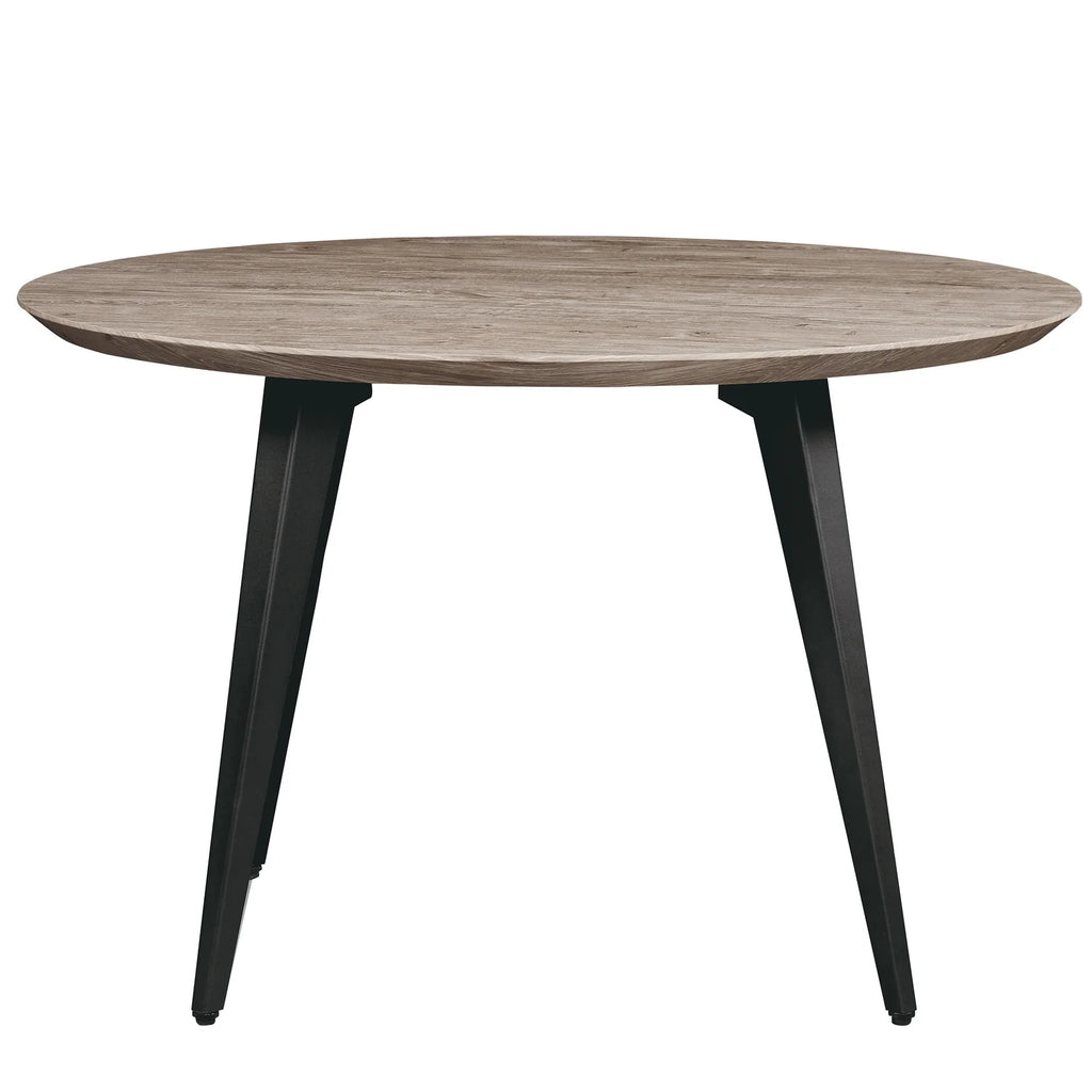 Round Wood 47" Dining Table With Metal Legs C443