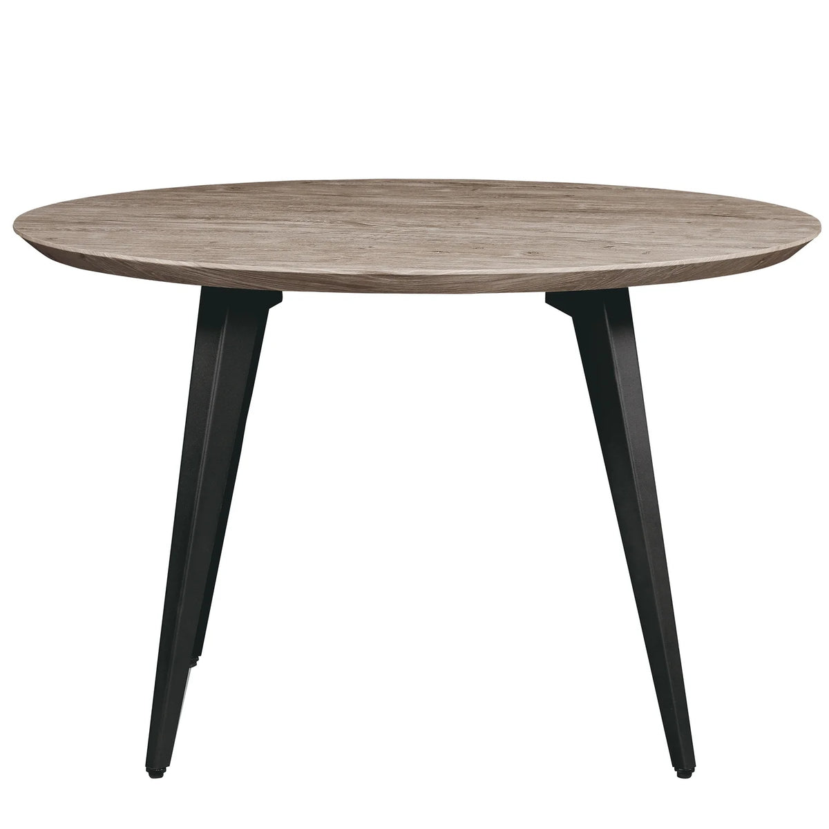 Round Wood 47" Dining Table With Metal Legs C443