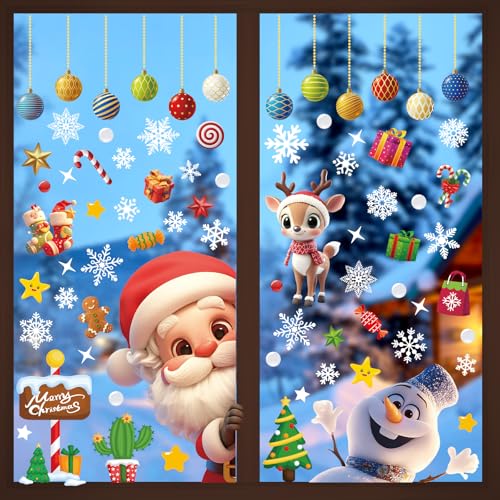 Extra Large White Snowflakes Window Clings F831755