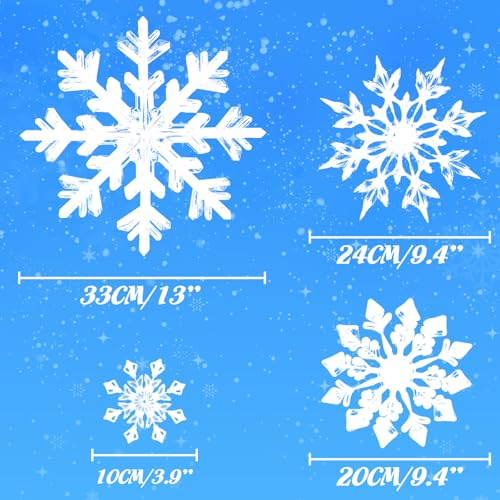 Extra Large White Snowflakes Window Clings F831755