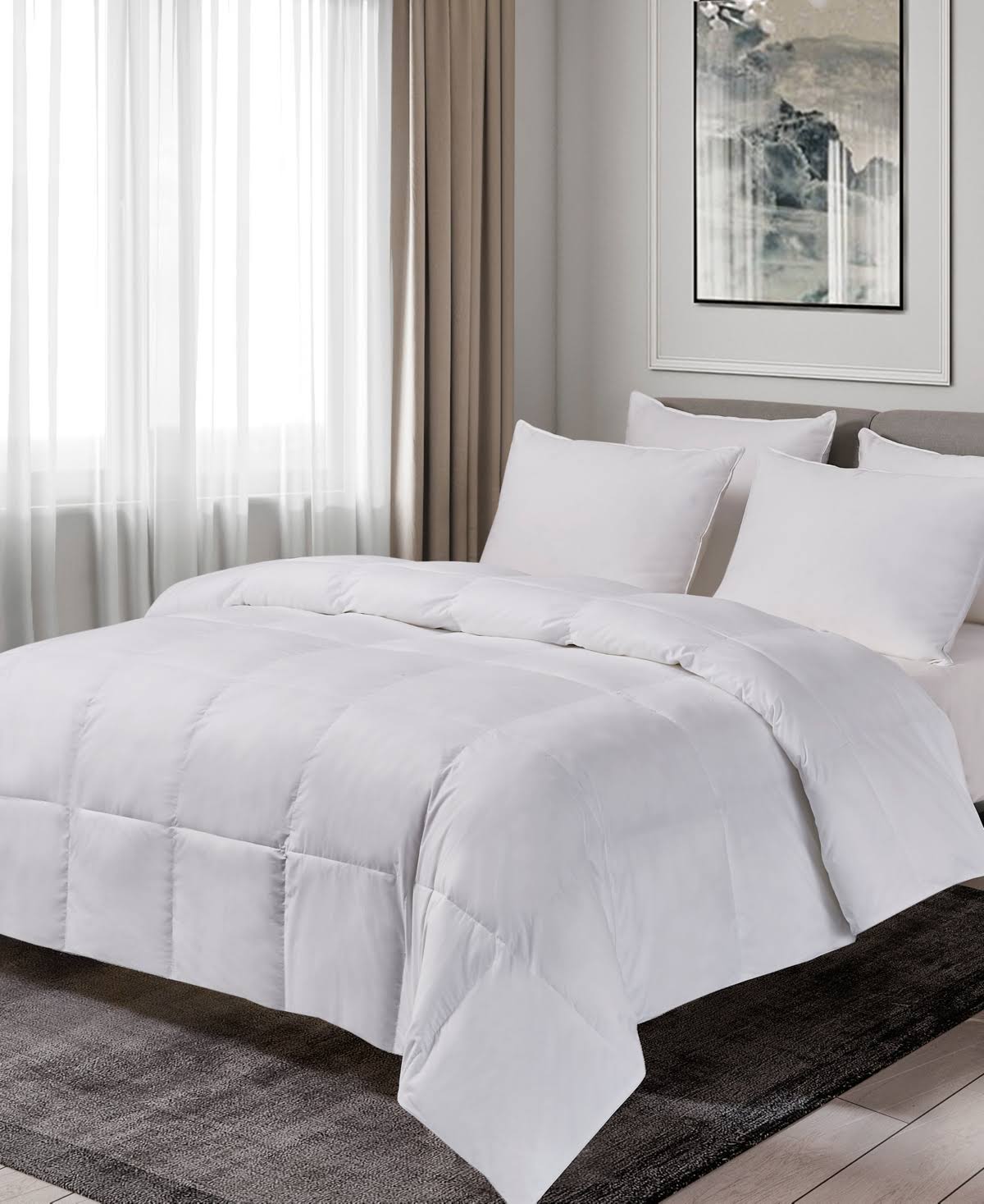 White Down Cotton Comforter King C9525