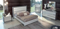 Glossy White Silver 5Ps Bedroom Set K66236