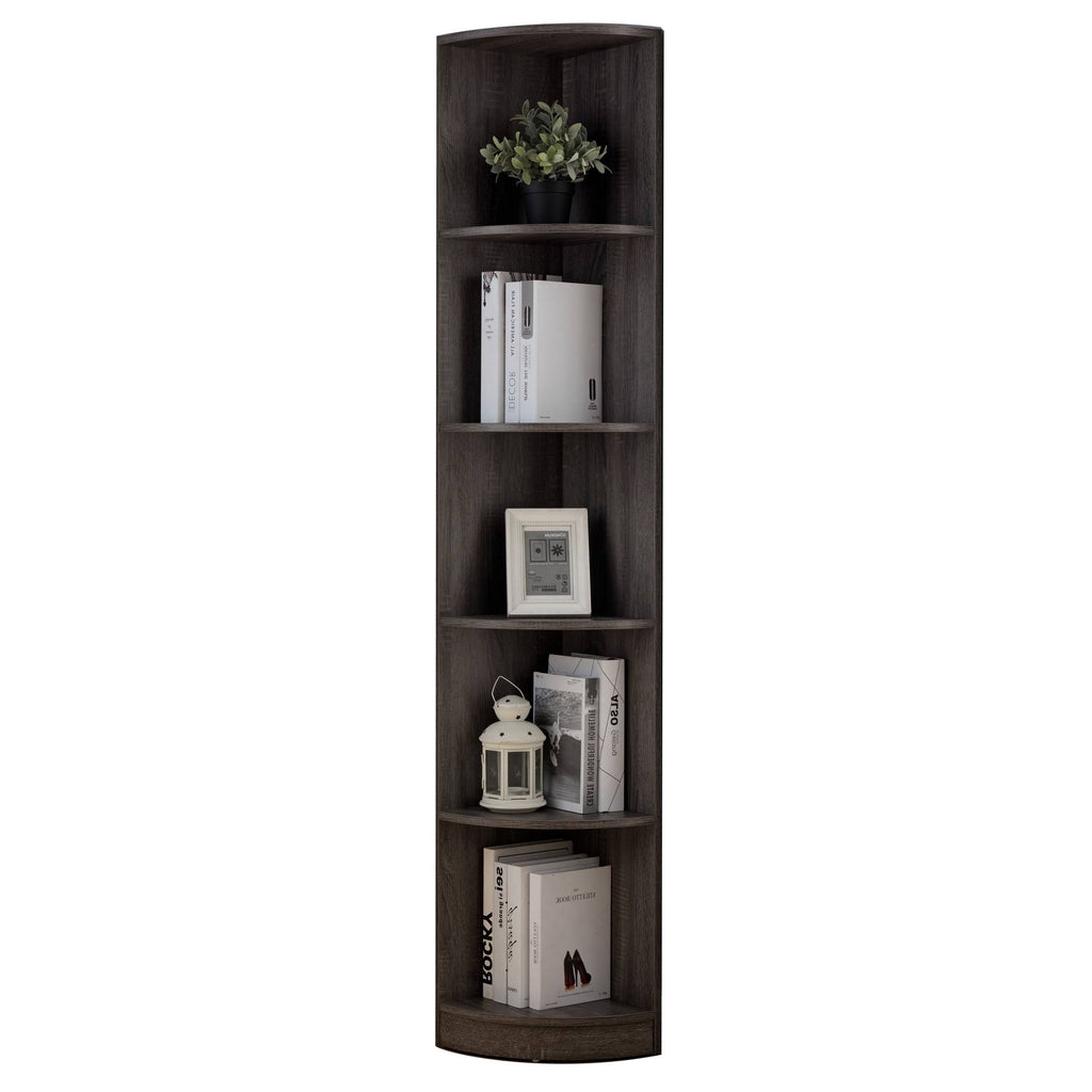 5 Tier Corner Wooden Bookcase Shelving Unit P5592