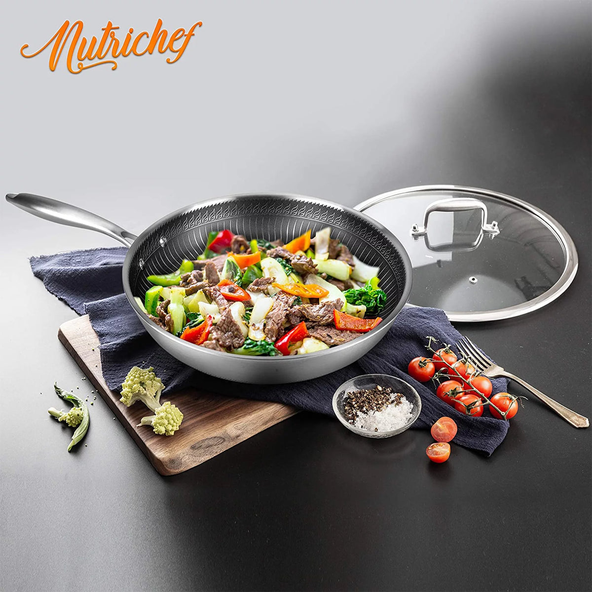 8 Inch Nonstick Triply Stainless Steel Pan H326