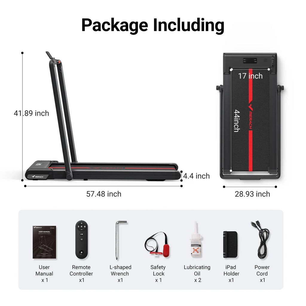 Folding Treadmill with 265 LB Weight Capacity D653