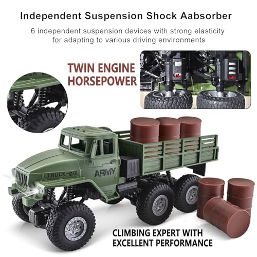 6x6 1/16 Scale 4WD Remote Control Military Truck I827