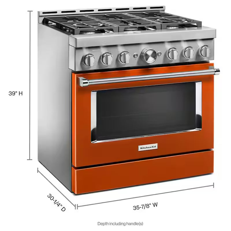 5.1 cu. ft. Smart Gas Range with Self-Cleaning and True Convection in Scorched Orange X351