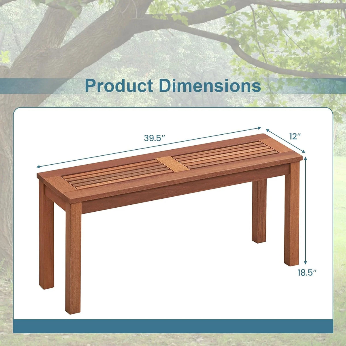 Weather Resistant Solid Wood 2 Seater Outdoor Bench S343