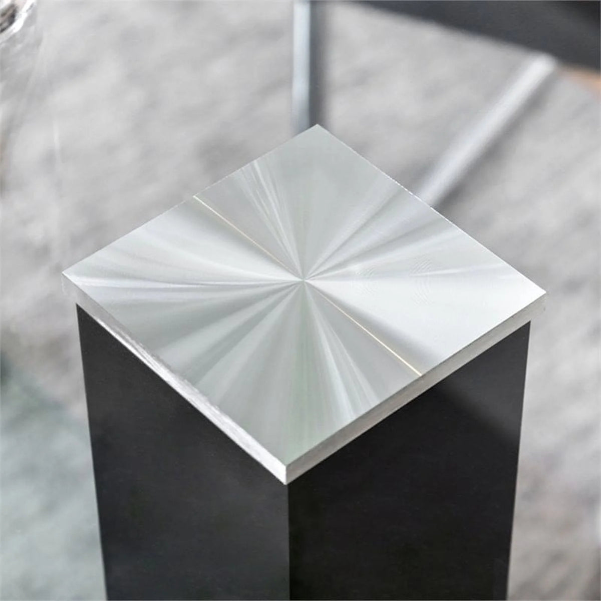 Glass Top Dining Table in Black and Silver N97161