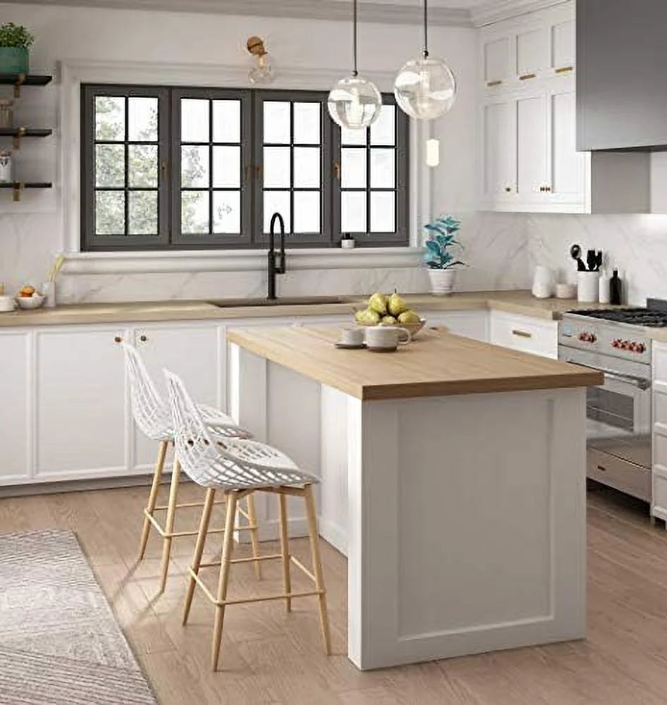 White Counter Chair Set of 2 Z30058