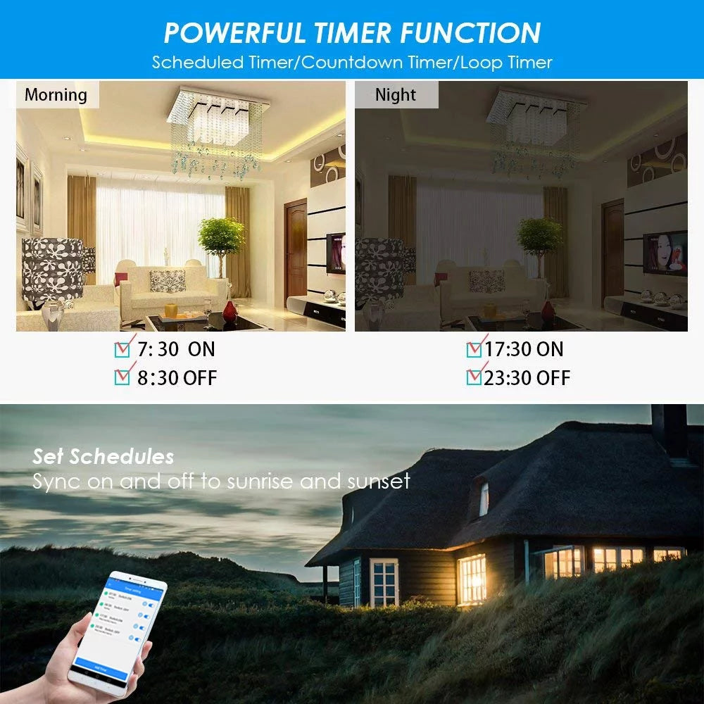 WiFi Wall Switch with 4x WIFI Receiver S35619