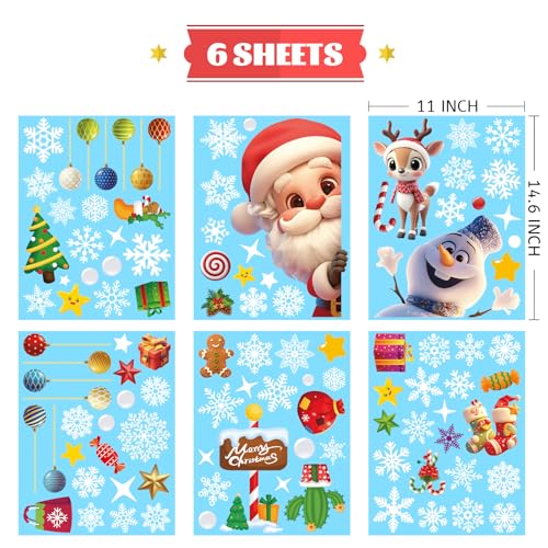 Extra Large White Snowflakes Window Clings F831755