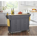 Kitchen Cart with Solid Wood Top D921313
