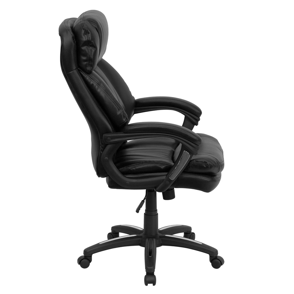 Black LeatherSoft High Back Executive Swivel Office Chair with Arms P971998