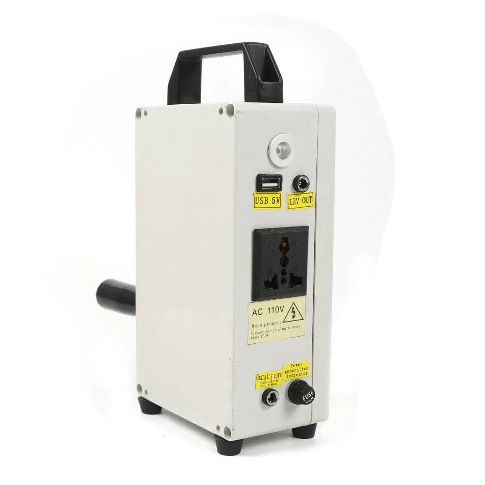 Portable Hand Crank Generator Emergency Power Supply USB Charger V75207