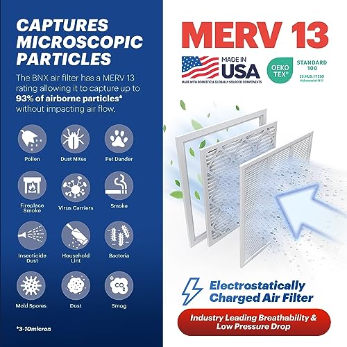 16x25x1 MERV 13 Pleated Air Filter 4-Pack R99874