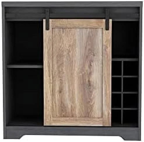 Farmhouse Kitchen Hutch Cabinet with Double Barn Door and Shelves D30545