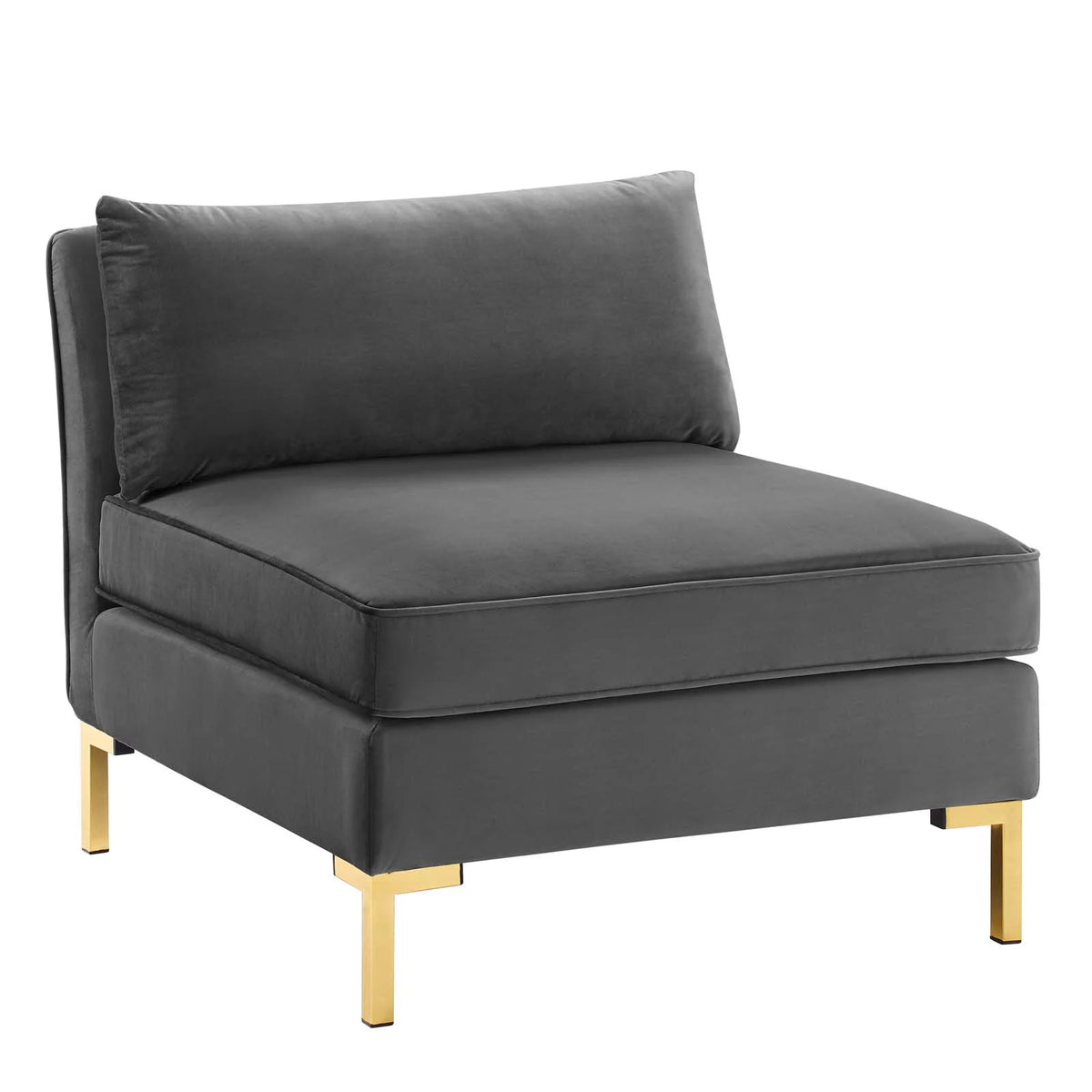 8-Piece Performance Velvet Sectional Sofa in Gray F842