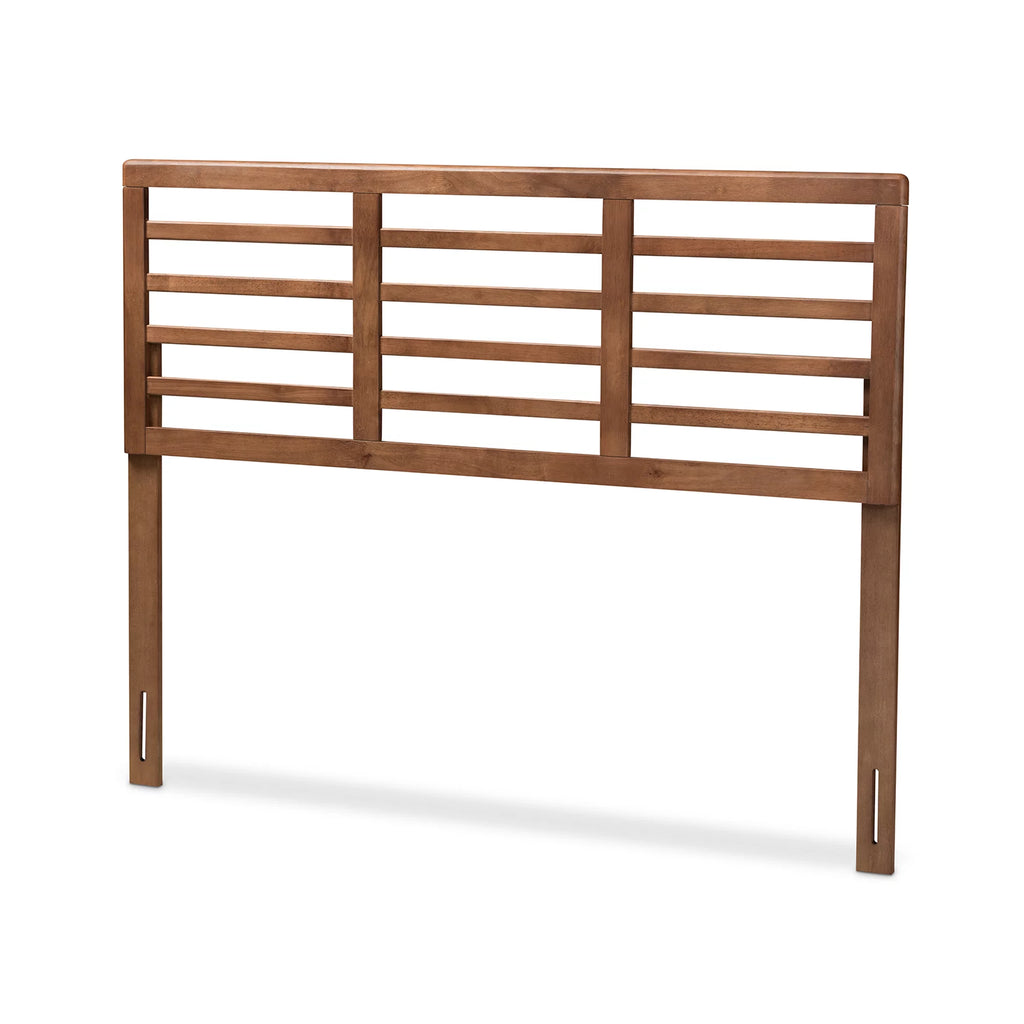 Walnut Brown Wood King Size Open Slat Headboard I43902