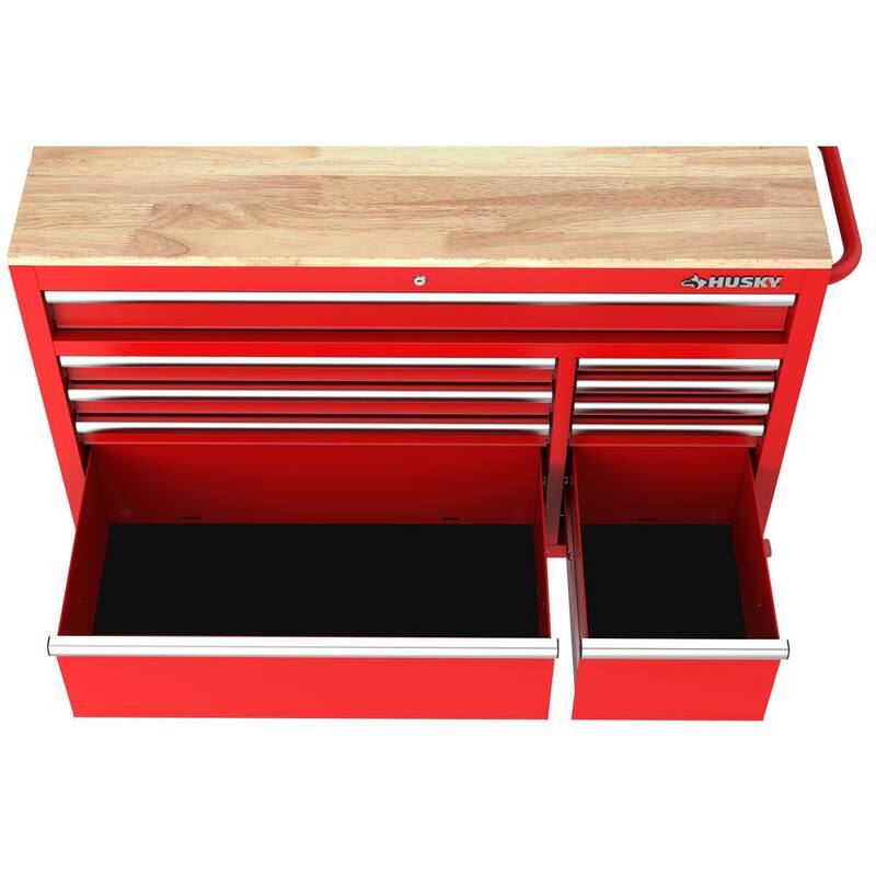 52 in. Red Mobile Workbench Cabinet Z42423