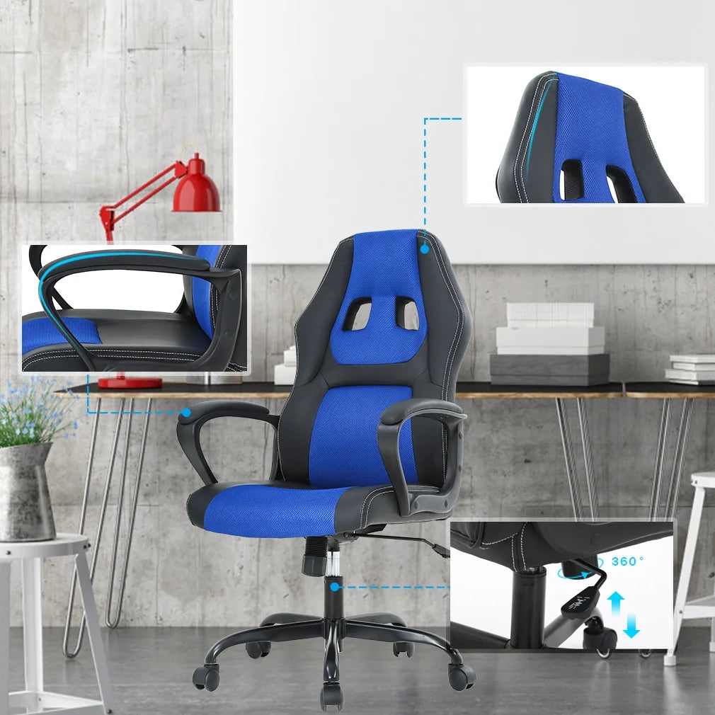 Blue Ergonomic Office Chair with Lumbar Support K511328