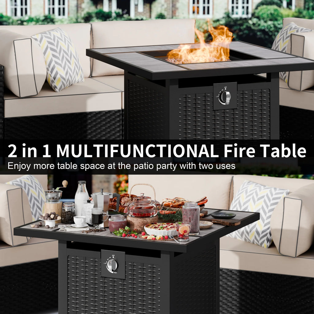 45 Propane Fire Pit Table 50,000 BTU Steel Gas Fire Pit N42861