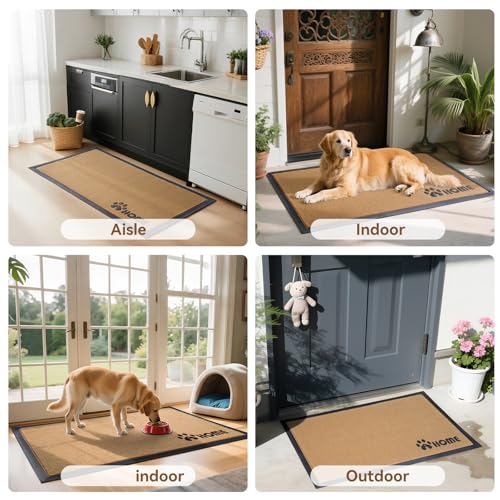 Brown 17x30 Non-Slip Outdoor Door Mat J681