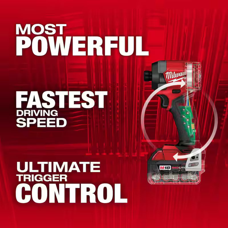 18-V Lithium-Ion Brushless Cordless 1/4 in. Hex Impact Driver Kit F35932