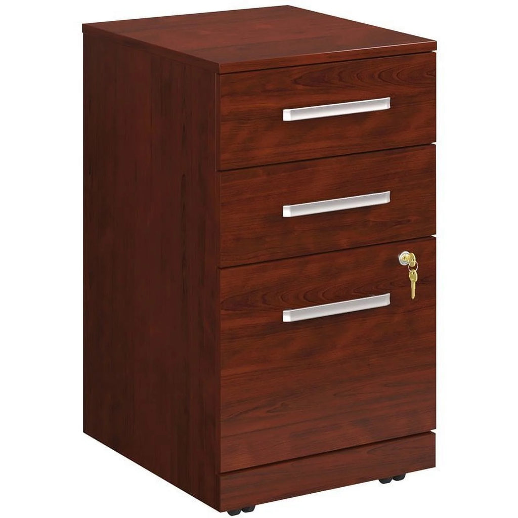 3-Drawer Engineered Wood Mobile File Cabinet J99999