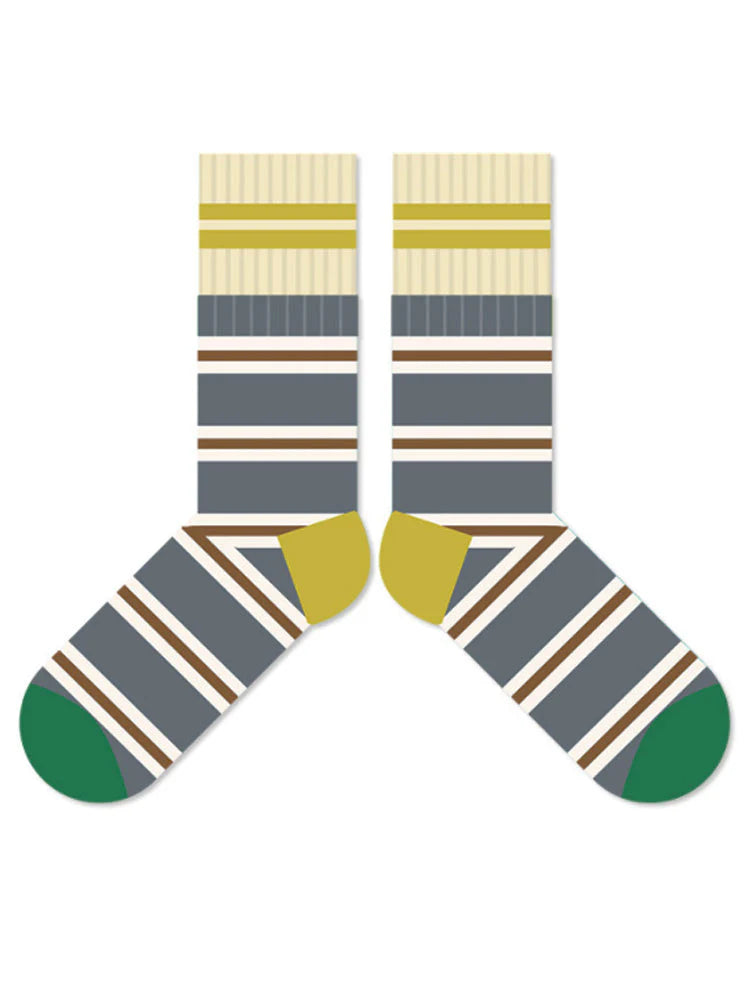Colorful Striped Cotton Socks X11315