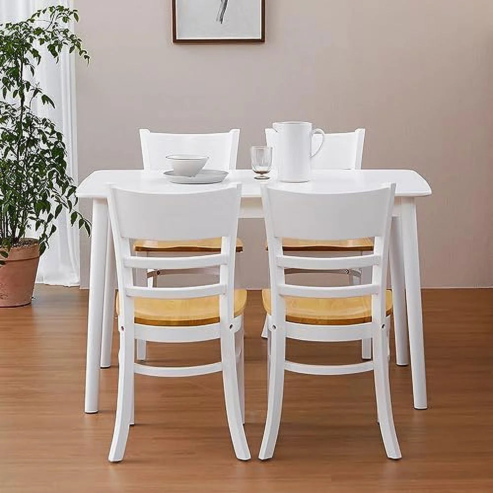 Wooden Dining Chairs Set of 2 Ladder Back Armless Walnut X7269