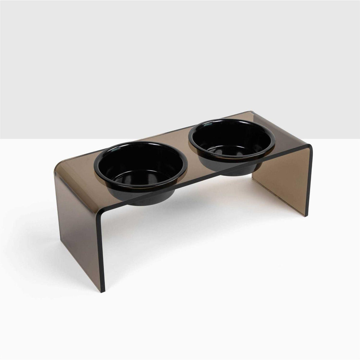 Acrylic Double Bowl Elevated Pet Feeder U557