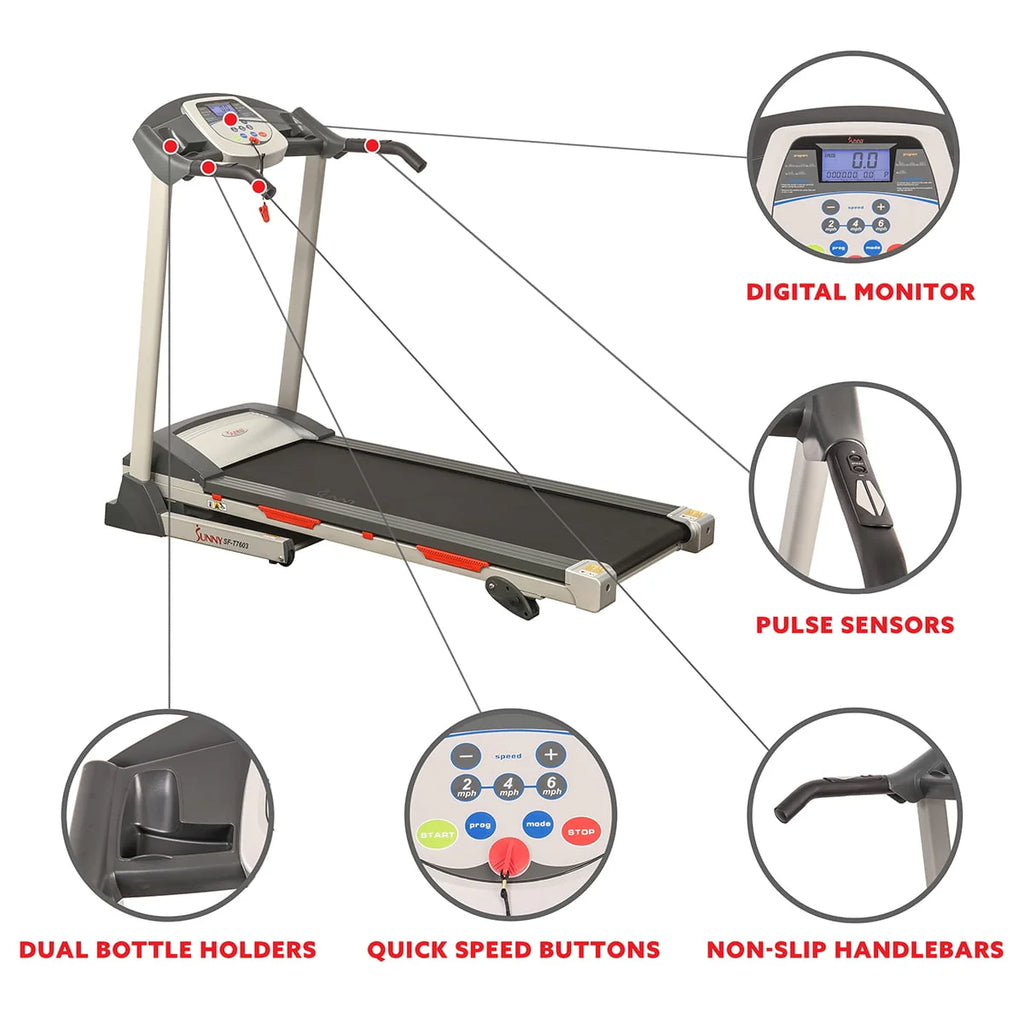Foldable Electric Treadmill with Manual Incline U2664
