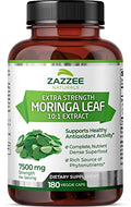 Organic Moringa Oleifera 10:1 Extract 7500 mg 180 Vegan Capsules P19698