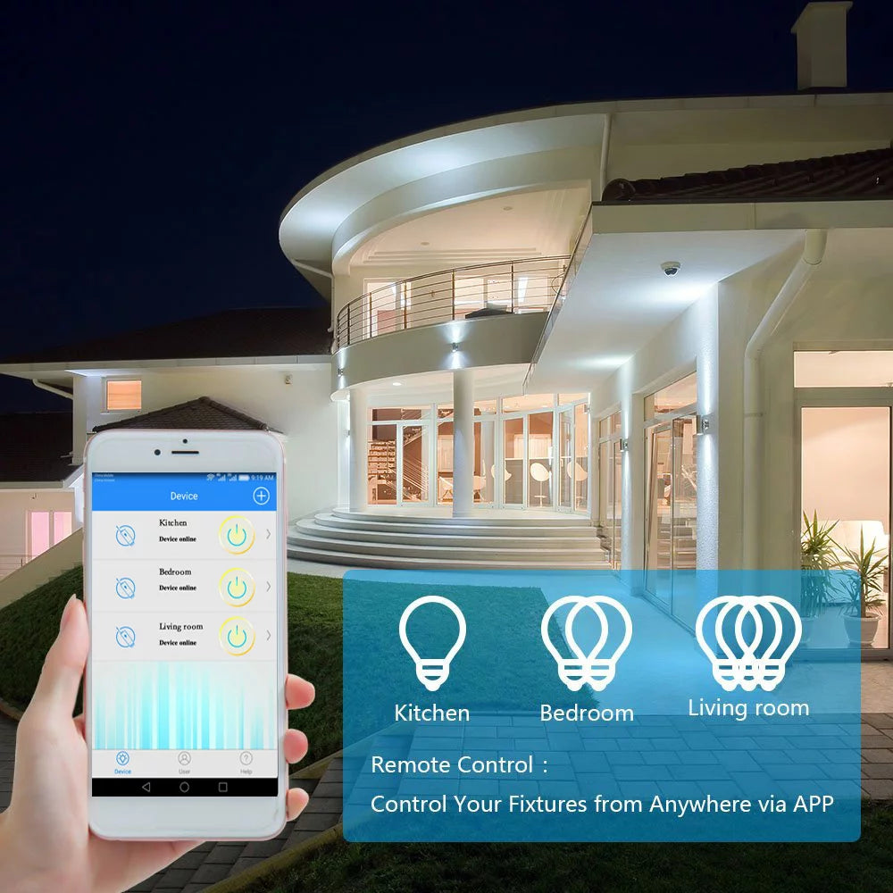 WiFi Wall Switch with 4x WIFI Receiver S35619