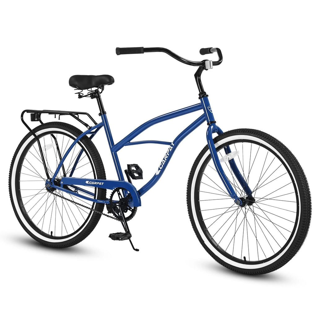 Green Single Speed Bike with Rear Cargo Rack R538601