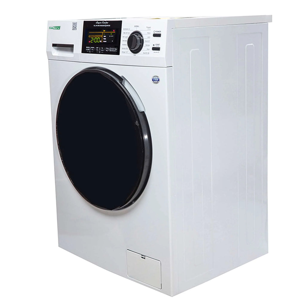 15 lbs Compact Combo Washer Dryer with Pet Cycle in White L435