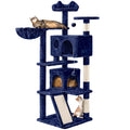54" Double Condo Cat Tree with Scratching Post Tower B957804