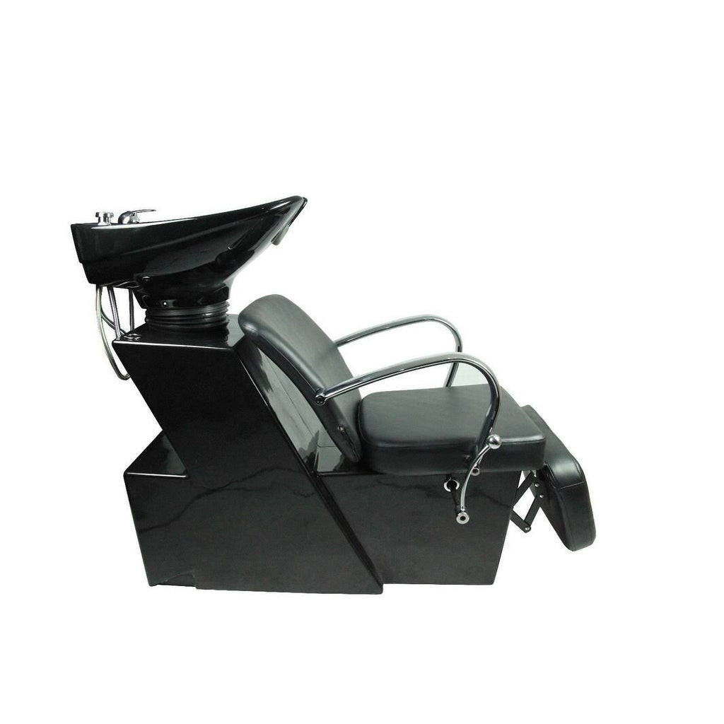 Black Ceramic Shampoo Bowl Sink Chair Y81402